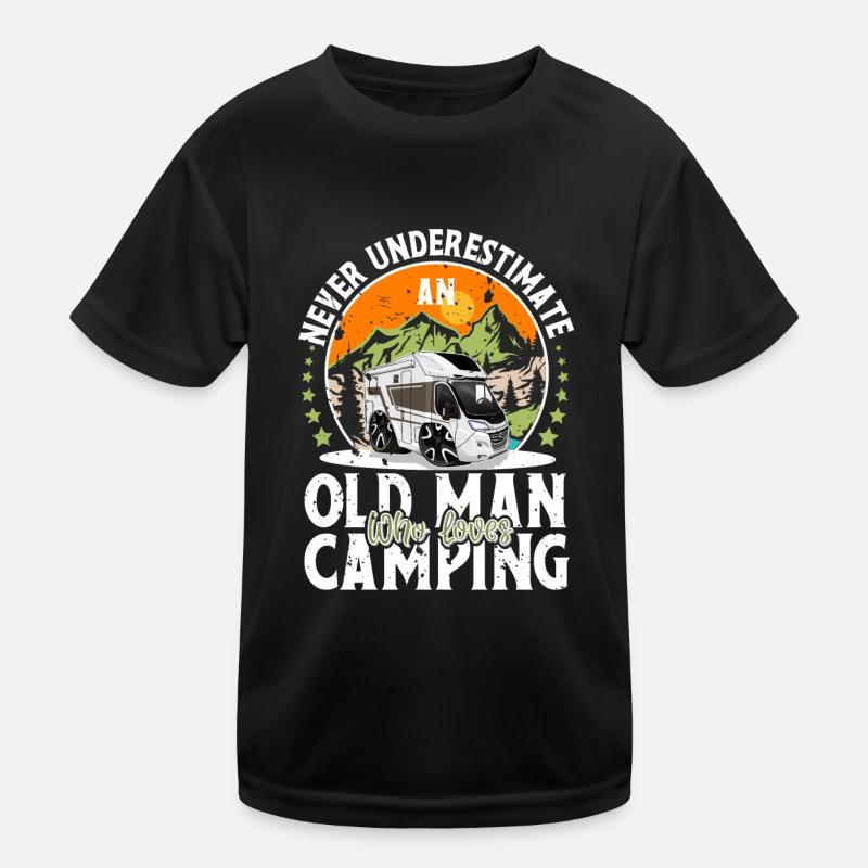 Camping Camper Campen Kinder Funktions-T-Shirt