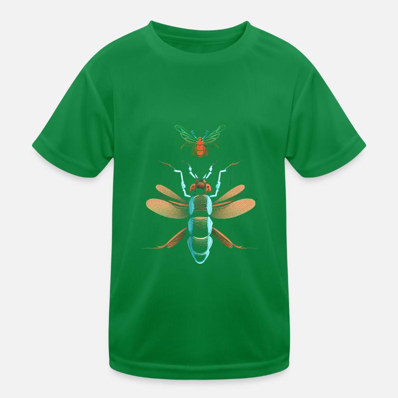 Insect Attack - big eats small Kids Functional T-Shirt