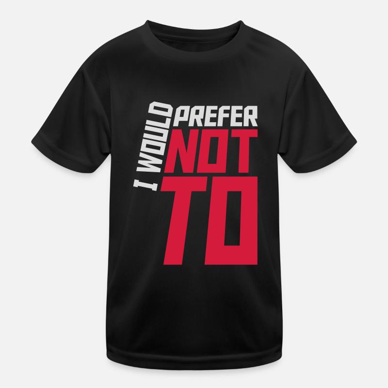 I prefer not to Kids Functional T-Shirt