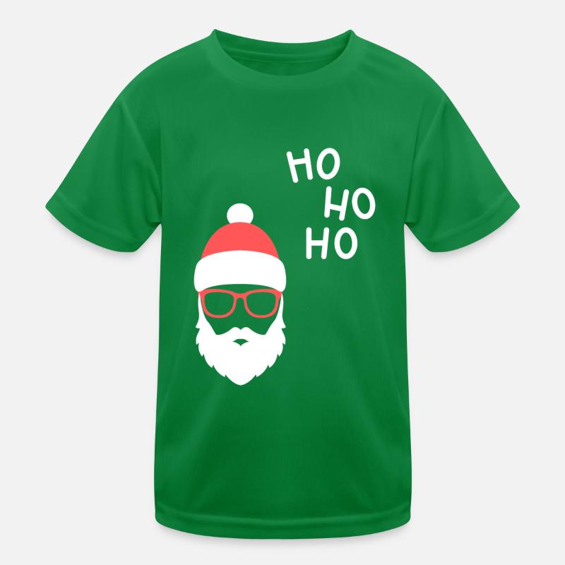 Père Noël Bonnet Lunettes de soleil Bart Santa T-shirt sport Enfant