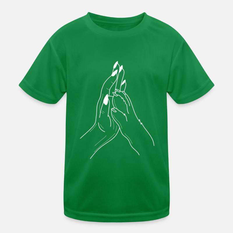 Hand Pfote Highfive Kinder Funktions-T-Shirt