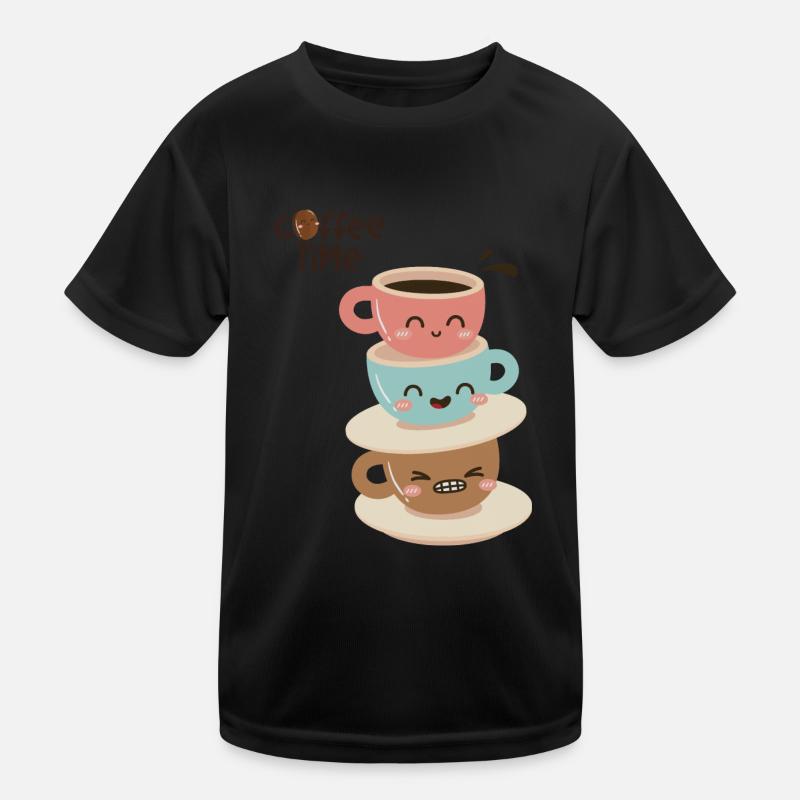Kaffeezeit 2 Kinder Funktions-T-Shirt