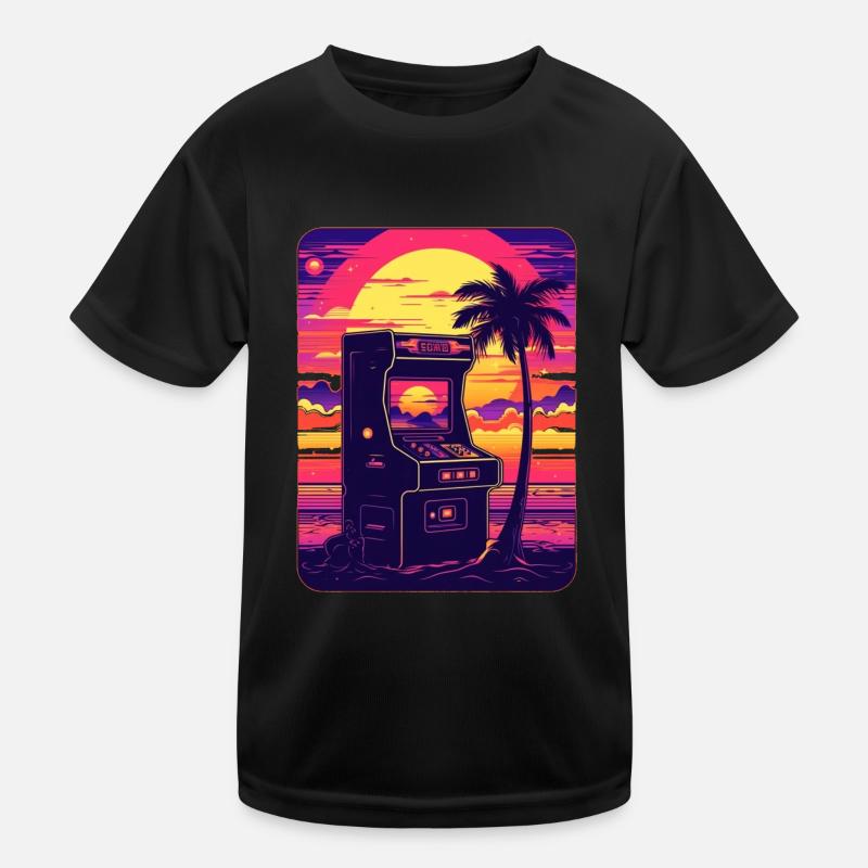 Vintage Arcade-Controller Nostalgischer Kinder Funktions-T-Shirt