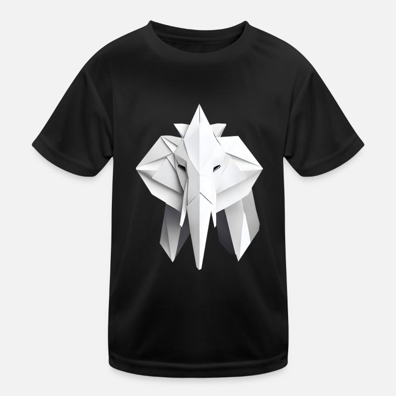Origami Paper Elephant Kids Functional T-Shirt