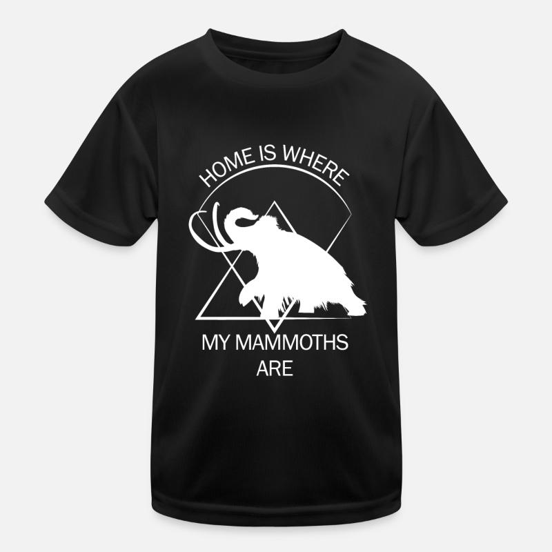 Drôle de mammouth Âge de pierre Conception de l’âge de glace Préhistorique T-shirt sport Enfant