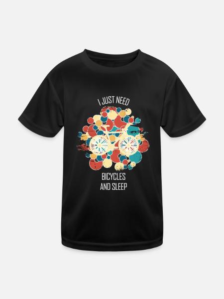 Fahrradwerkstatt Fahrradmonteurin Fahrrad - Kinder Funktions-T-Shirt - Schwarz - Vorne