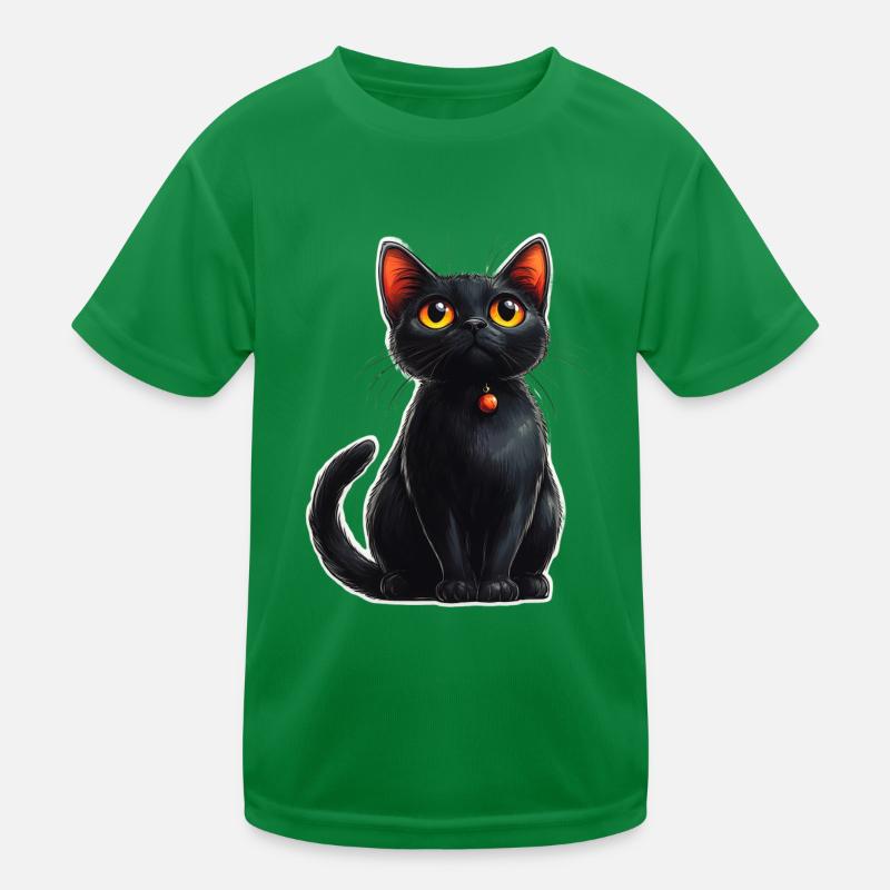 Chat noir T-shirt sport Enfant