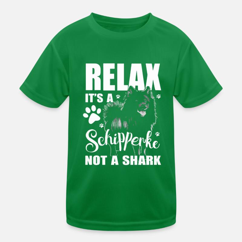 Relax it it s a Schipperke not a shark Kids Functional T-Shirt