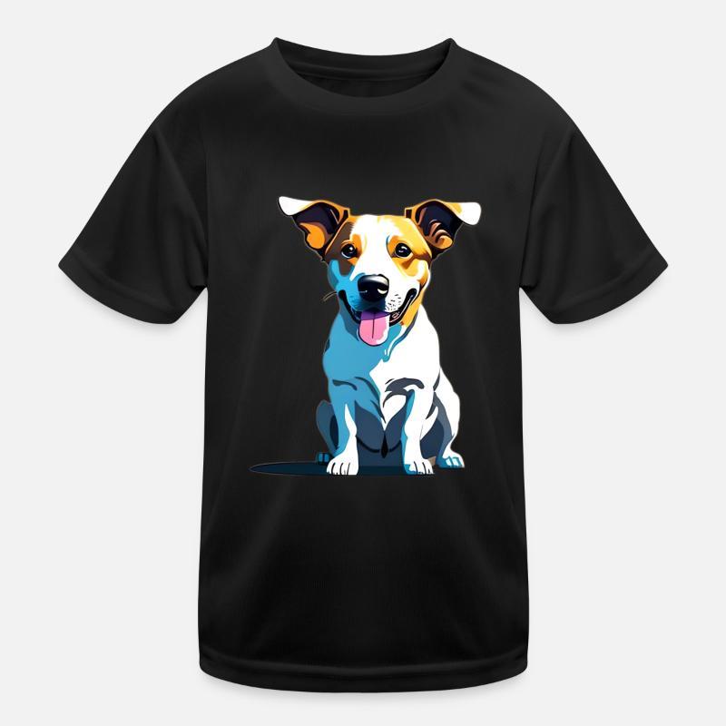 Jack Russel keucht Kinder Funktions-T-Shirt