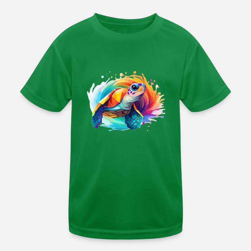 Sea Turtle Design Kids Functional T-Shirt