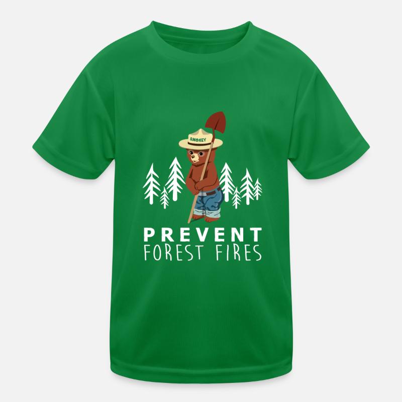 A LITTLE SMOKEY PREVENT FOREST FIRES Kids Functional T-Shirt