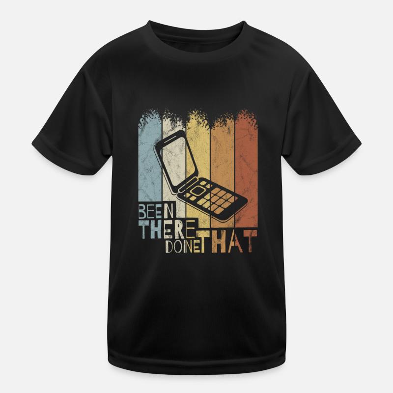 Retro Oldschool Klapp-Handy Been There Done That Kinder Funktions-T-Shirt