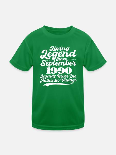 Il était une fois une légende. Septembre 1990 Naissance - T-shirt sport Enfant - vert - Devant