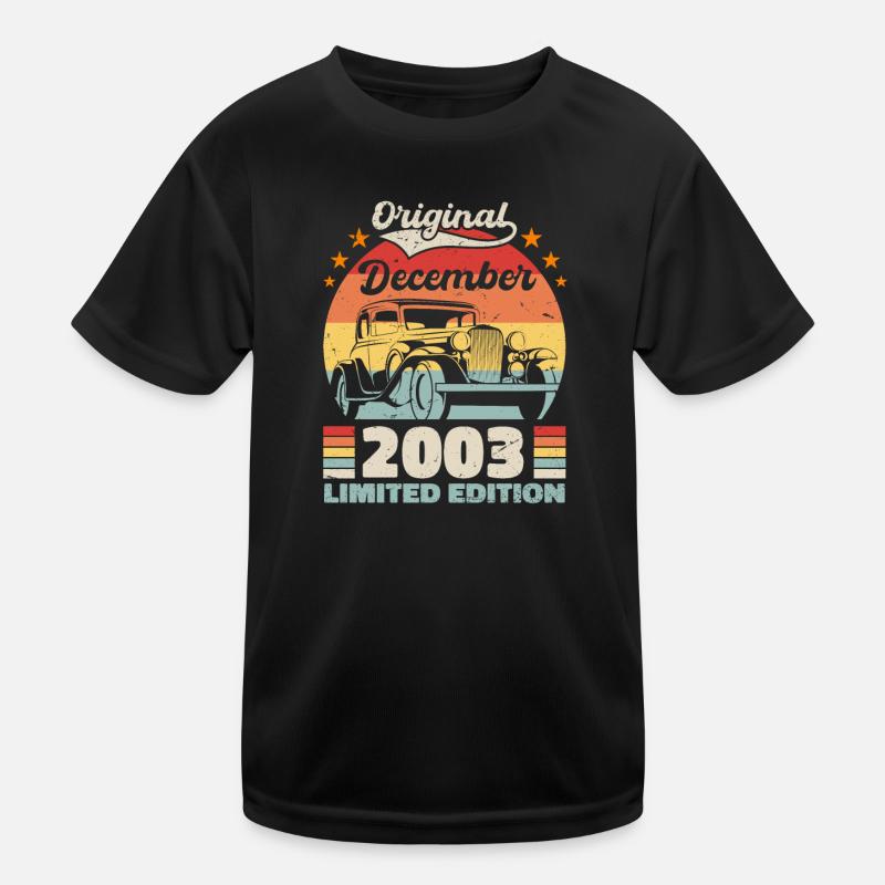 Dezember 2003 Geburtstagsgeschenk Dezember 2003 Kinder Funktions-T-Shirt