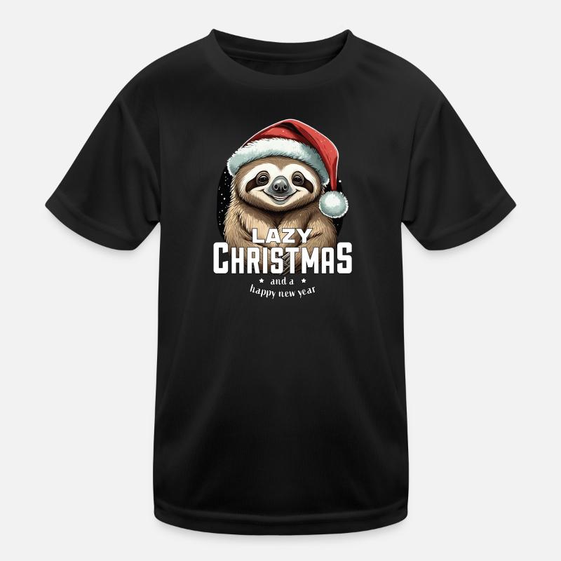 Weihnachtsfaultier - Lazy Christmas Kinder Funktions-T-Shirt