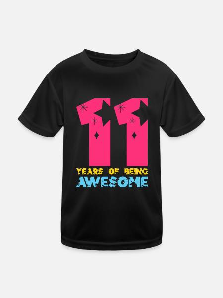 11 ANS D’ÊTRE UNE LICORNE GÉNIALE 11E ANNIVERSAIRE - T-shirt sport Enfant - noir - Devant