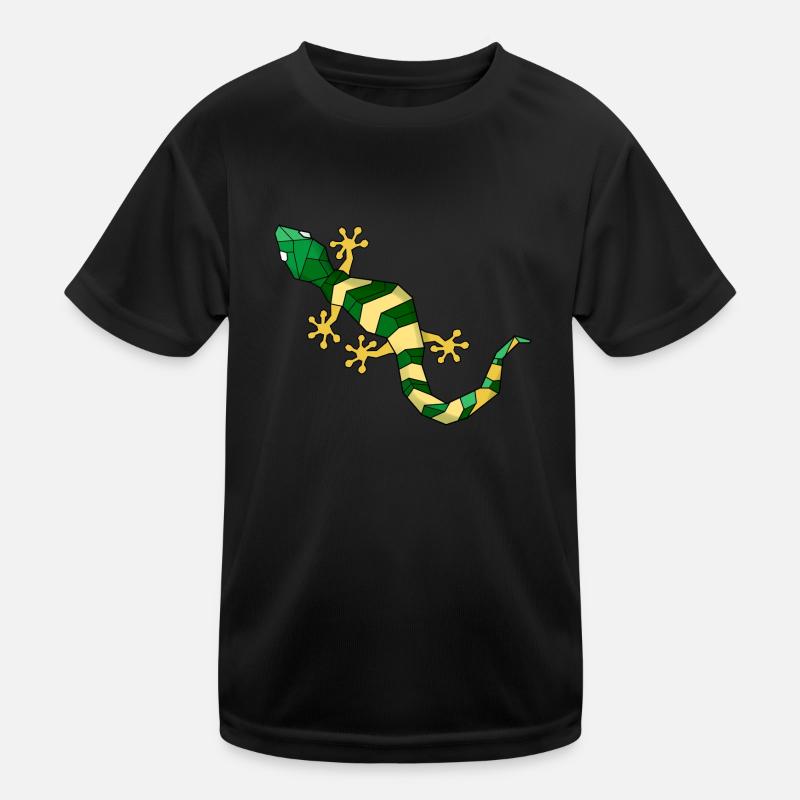 Geometrisch Eidechse Kinder Funktions-T-Shirt