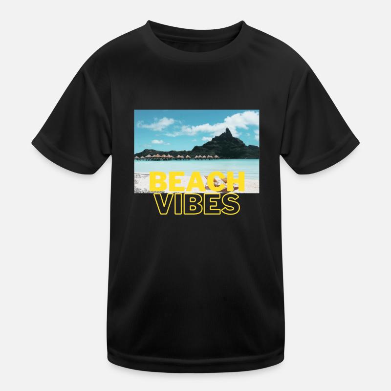Beach 9 - Kinder Funktions-T-Shirt - Schwarz