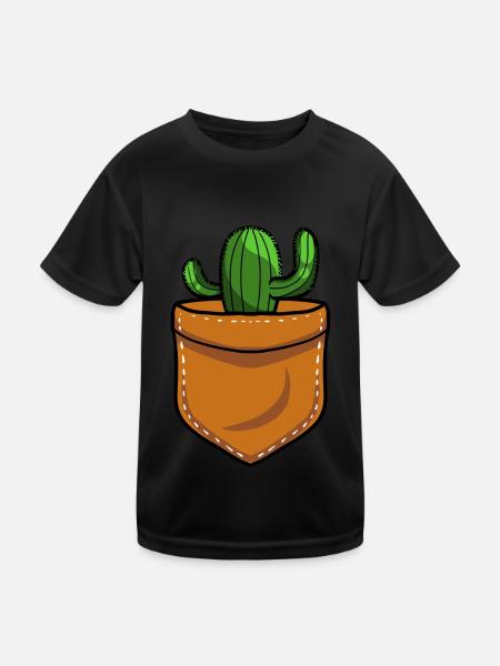 Cactus arbuste Cactus piquant jardinier de jardin - T-shirt sport Enfant - noir - Devant