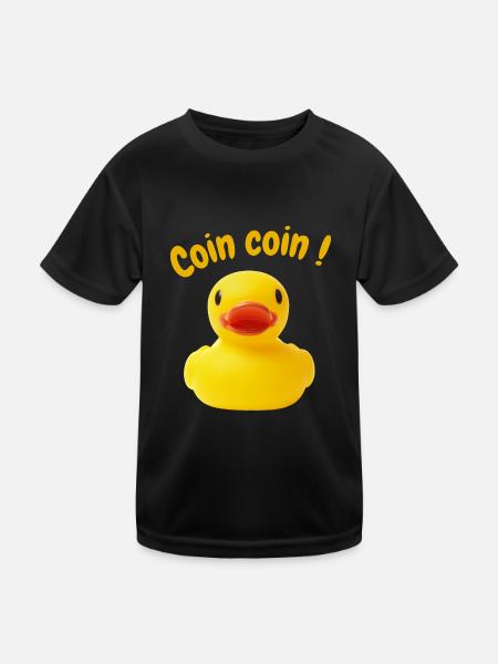 Cute Duck - Kids Functional T-Shirt - black - Front