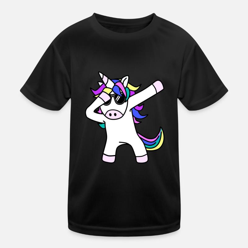 Dabbing Unicorn Kids Functional T-Shirt