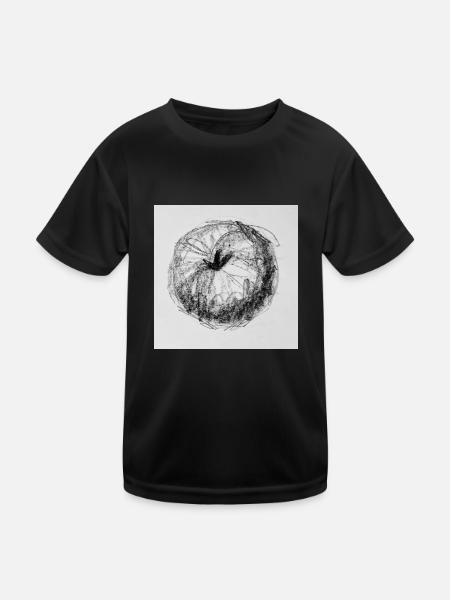Apple - Kids Functional T-Shirt - black - Front