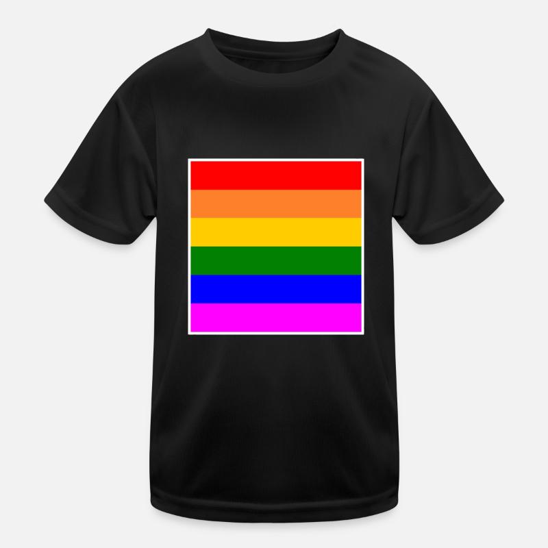 LGBT rainbow flag Kids Functional T-Shirt
