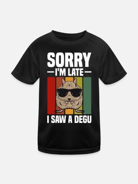 Degu | Nagetiere Chile Niedliches Tier Geschenk - Kinder Funktions-T-Shirt - Schwarz - Vorne