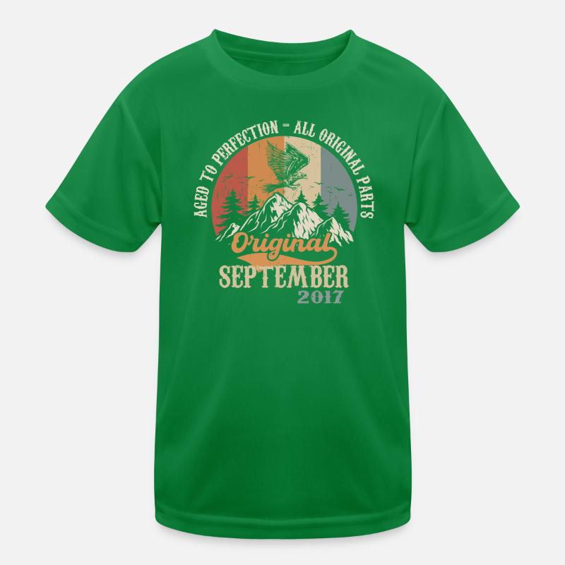 Born in September 2017 Birthday September2017 Kids Functional T-Shirt