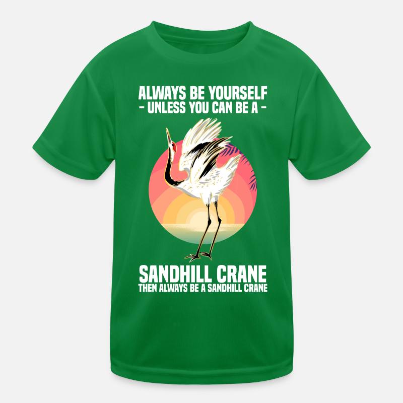 Kranich Kinder Funktions-T-Shirt