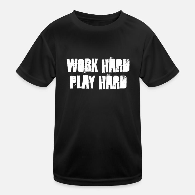work hard play hard Kids Functional T-Shirt