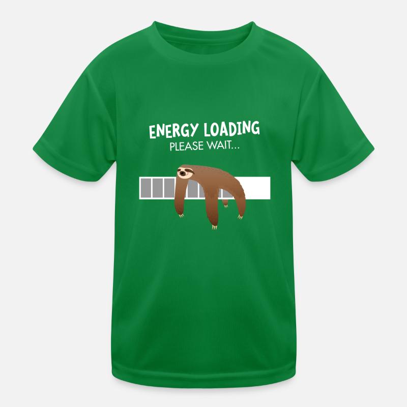 Energy Loading Sloth Chill Relax Kids Functional T-Shirt