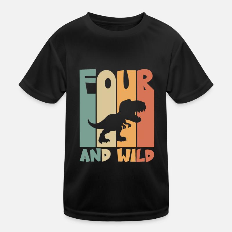 4 anniversaire Dino 4 ans anniversaire des enfants T-shirt sport Enfant