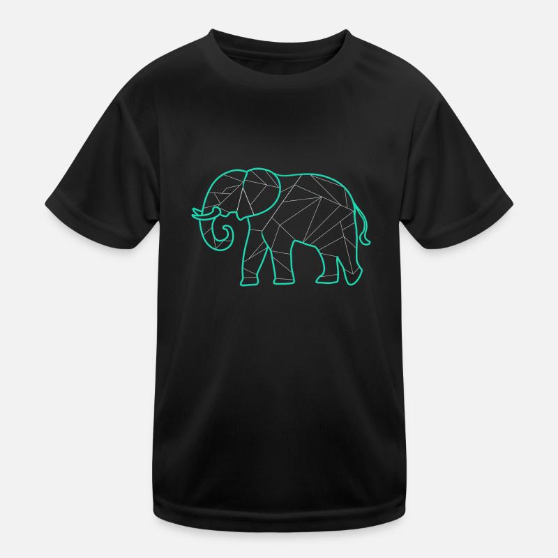 Geometrisch Elefant geometric elephant Kinder Funktions-T-Shirt