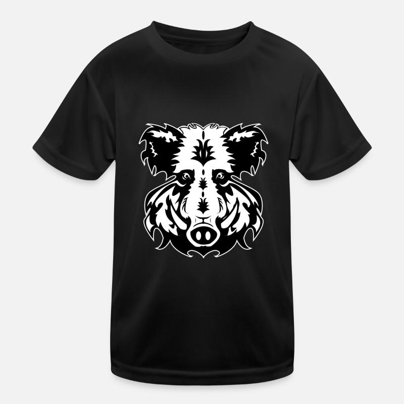 Wildschwein Wildschweine Keiler Eber Design Kinder Funktions-T-Shirt