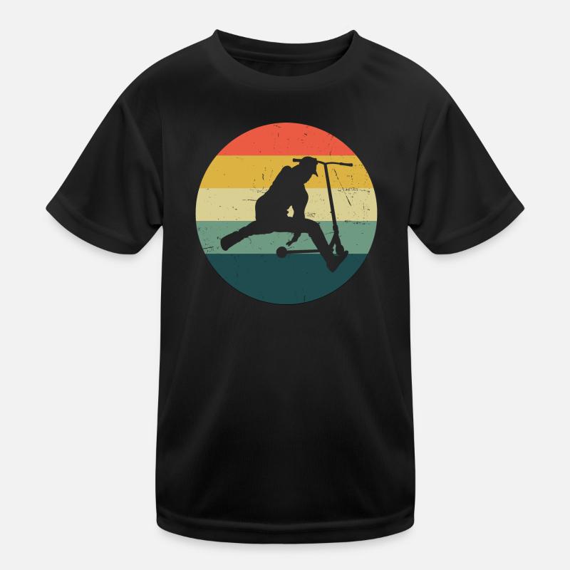 Scooter Scooter Stunt Stunt Scooter Stunt Roller Kids Functional T-Shirt