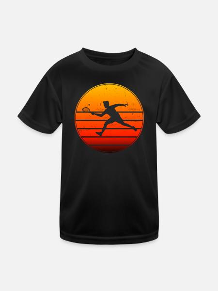 Men's Racquetball Racquetball Play Pickleball - Kids Functional T-Shirt - black - Front
