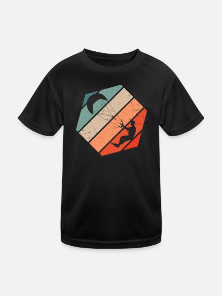 Kite Femmes Kitesurf Kitesurf Kitesurfer - T-shirt sport Enfant - noir - Devant