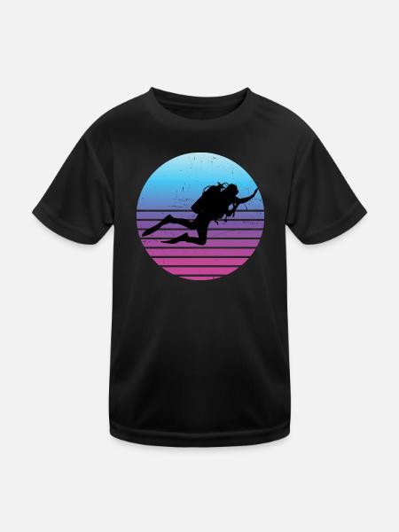 Scuba Divers Diving Scuba Diver Divers - Kids Functional T-Shirt - black - Front