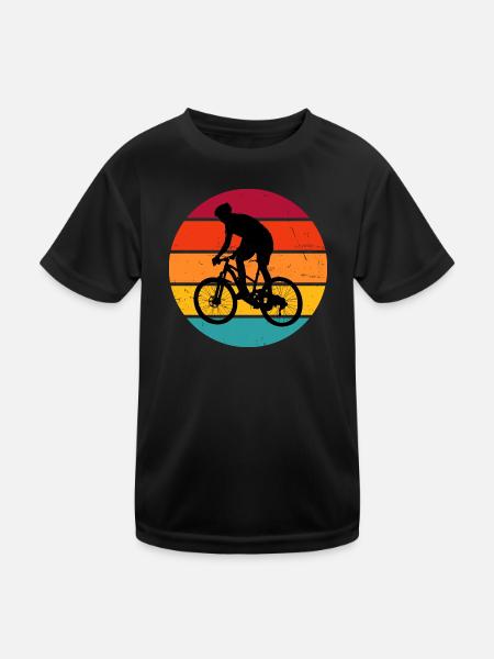 Cyclistes VTT Hommes VTT - T-shirt sport Enfant - noir - Devant