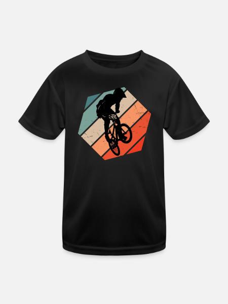 Bike bmx cycling men bmx bike bmx boys - Kids Functional T-Shirt - black - Front