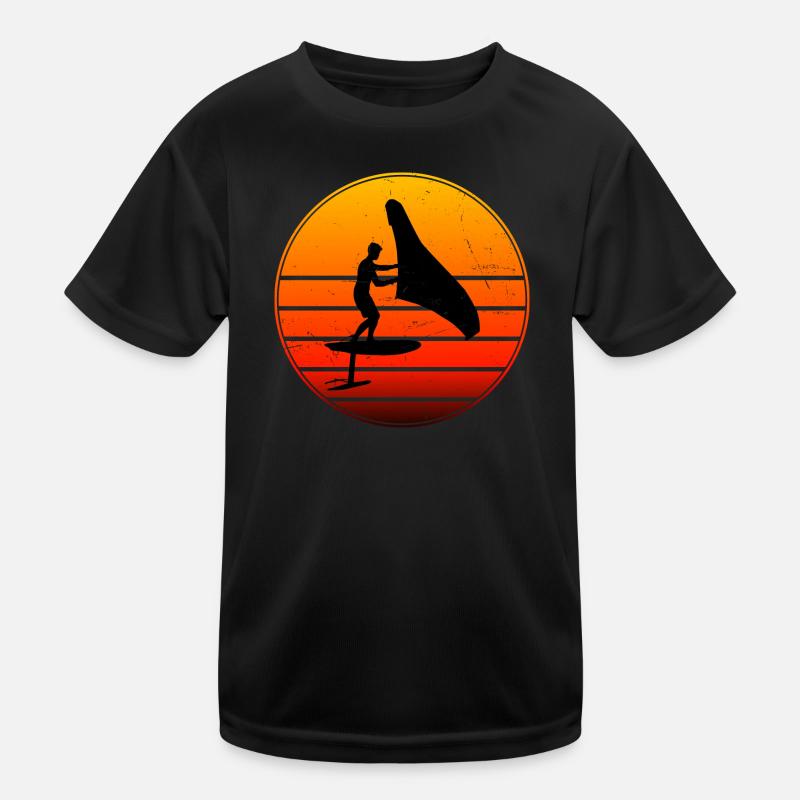foilwing wingfoil hydrofoil wingsurfen Damen Kinder Funktions-T-Shirt