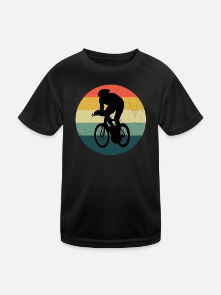 Rennradfahren Rennradfahrer Herren Road Bike - Kinder Funktions-T-Shirt - Schwarz - Vorne