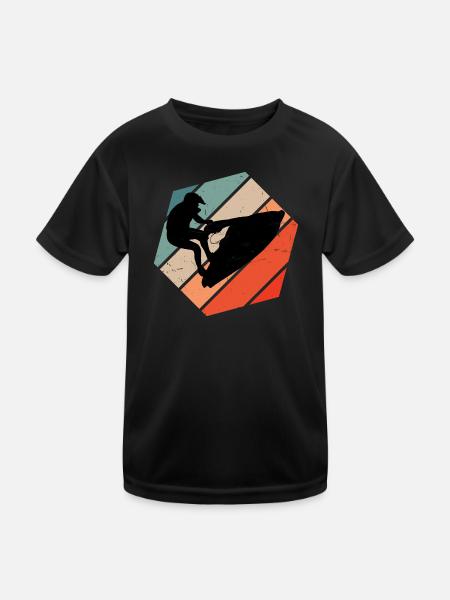 Women's Water Sports Jetski Jetskiing Jet skiing - Kids Functional T-Shirt - black - Front