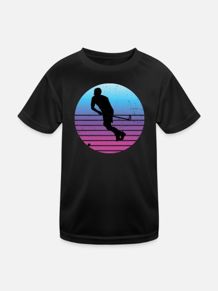 Floorball Femmes Hommes Innebandy Hockey Salibandy - T-shirt sport Enfant - noir - Devant