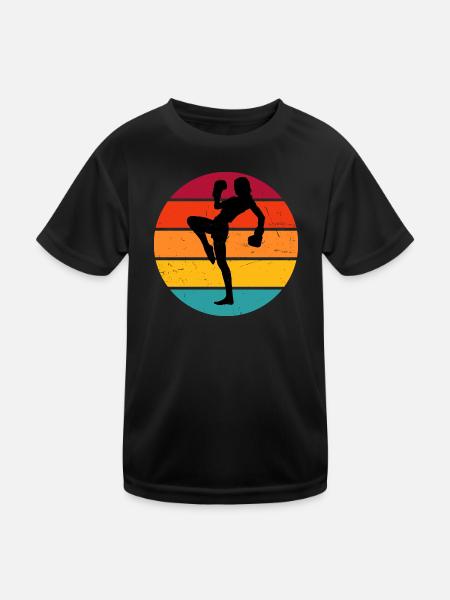 Kickboxing Hommes Kickboxing Boxe Kickboxing Kickboxing - T-shirt sport Enfant - noir - Devant