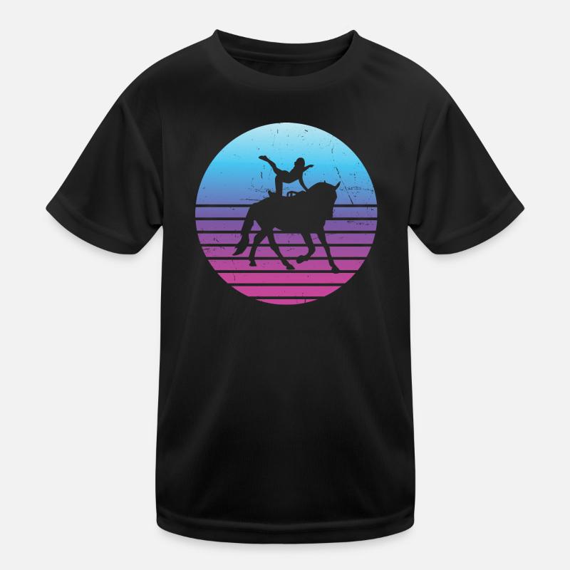 Performance du cheval, saut par équipe, exercices d’équilibre T-shirt sport Enfant