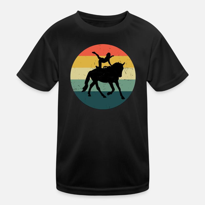 Horse performance team vaulting men Kids Functional T-Shirt