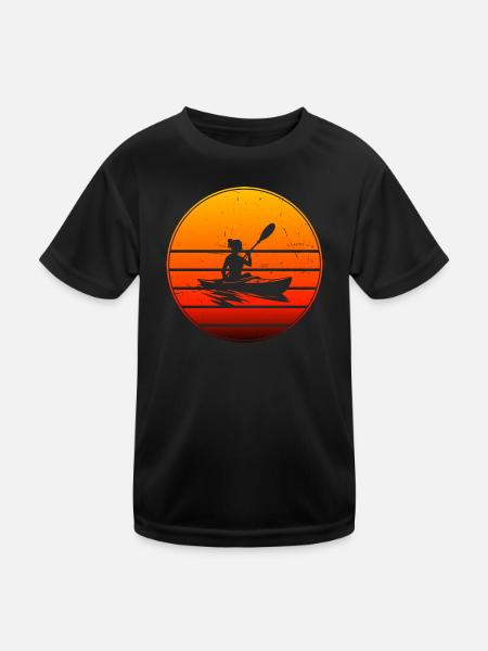 Kayak Homme Canoë Kayak Kayak Kayak - T-shirt sport Enfant - noir - Devant
