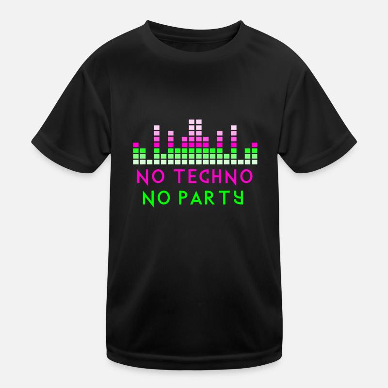 Kein Techno-Zitat - Kinder Funktions-T-Shirt - Schwarz